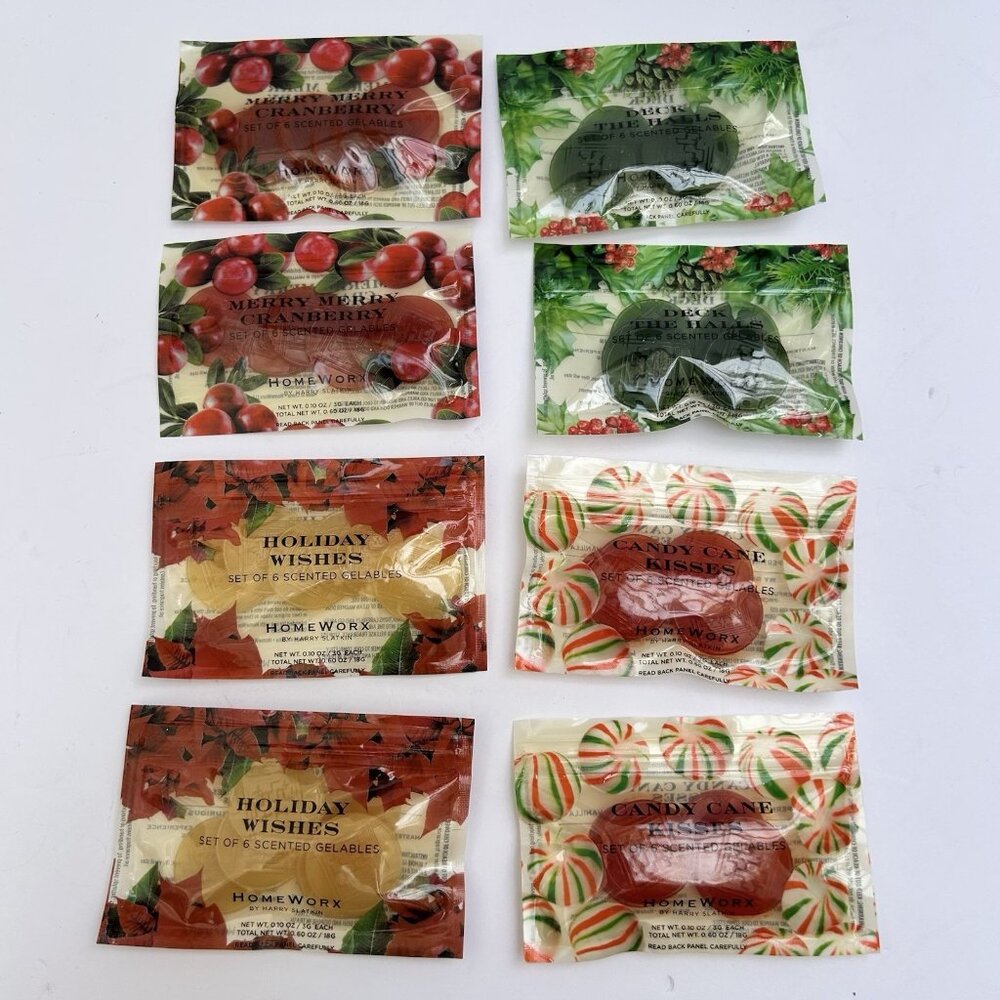 Lot of 8 Pkgs Sealed Homeworx By Harry Slatkin Scented Gelables Mixed Scents